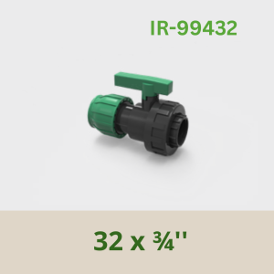 PP Coupling Ball Valve 32 x ¾''