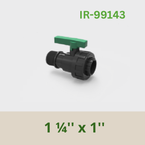 PP Male - Female Ball Valve 1 ¼'' x 1''