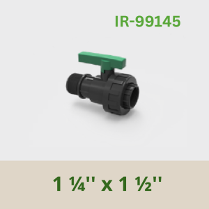 PP Male - Female Ball Valve 1 ¼'' x 1 ½''